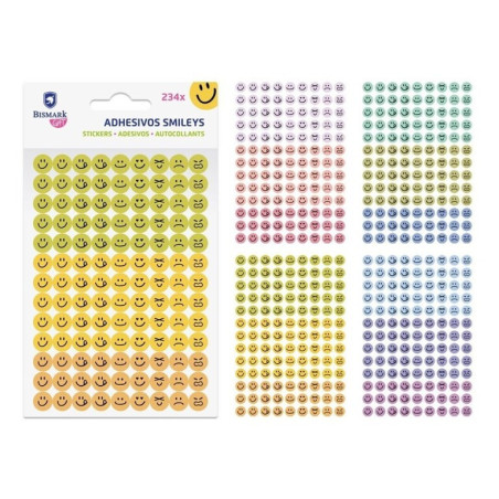 PEGATINAS SMILEYS SURTIDOS MINI BISMARK 234U 331942 POESSA (24)