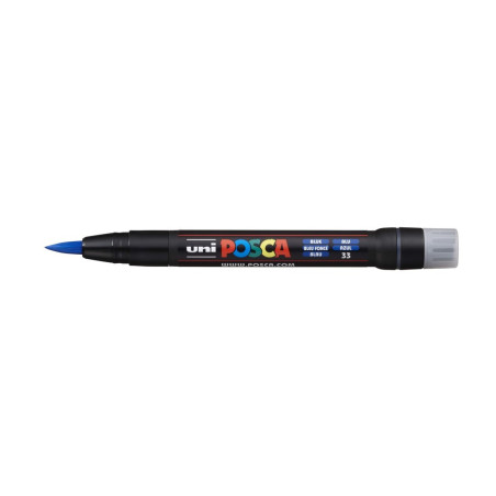 MARCADOR UNI-BALL POSCA PCF-350 PUNTA PINCEL AZUL -33-