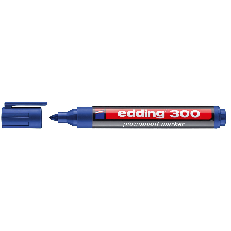 MARCD. PERMANENTE EDDING 300 AZUL PTA.CONICA 1,5-3MM