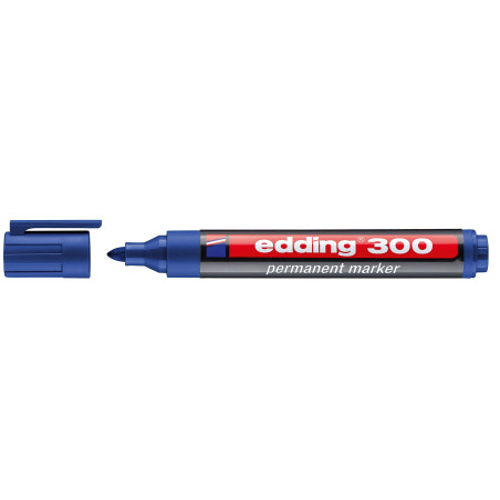 MARCD. PERMANENTE EDDING 300 AZUL PTA.CONICA 1,5-3MM
