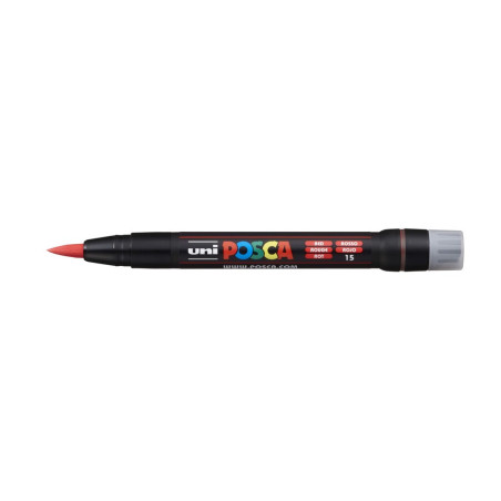MARCADOR UNI-BALL POSCA PCF-350 PUNTA PINCEL ROJO -15-