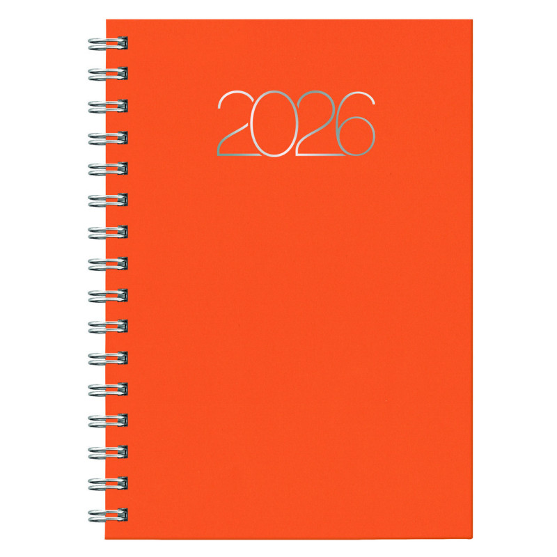 D08-DIETARIO BASE WIRE'O ITAL26 2026 PREMIUM NARANJA-B35 D/P 14’5X20’5 CM ESPIRAL 0D0858B35