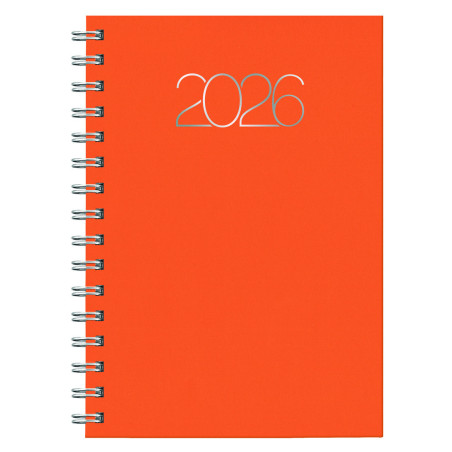 D08-DIETARIO BASE WIRE'O ITAL26 2026 PREMIUM NARANJA-B35 D/P 14’5X20’5 CM ESPIRAL 0D0858B35