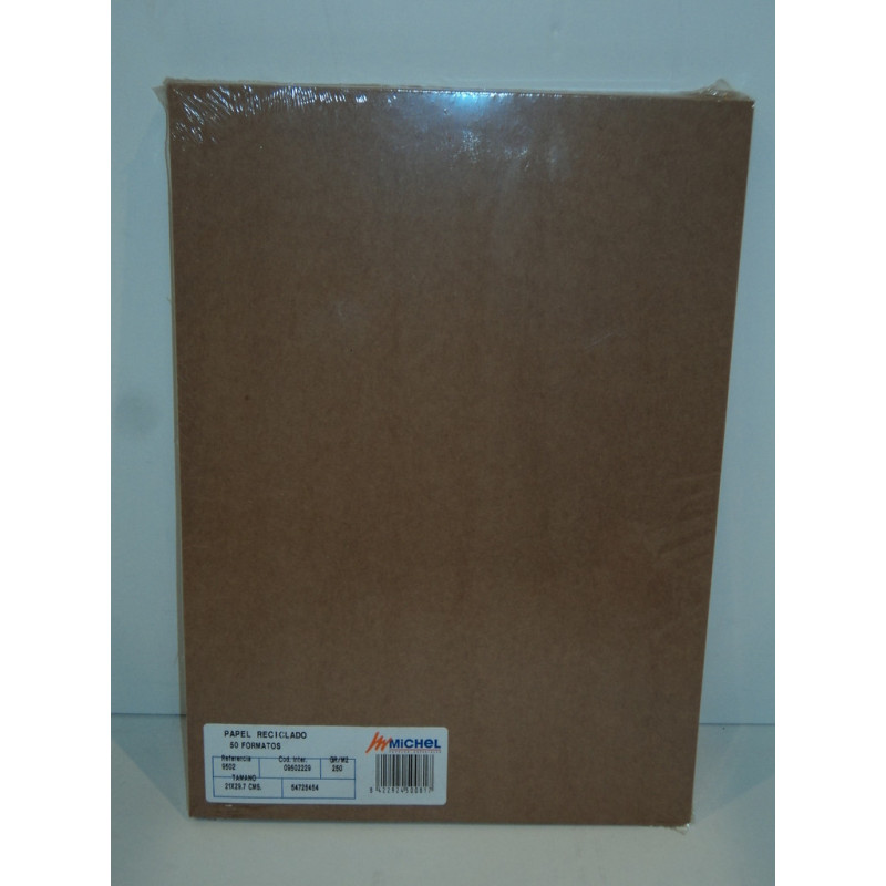 CARTULINA MCH RECICLADO RUSTICO KRAFT A-4 250G PTE 50H 9502