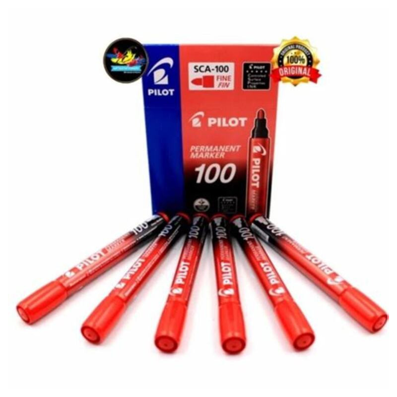 MARCD. PILOT SCA-100 FINO REDONDO ROJO C/12U