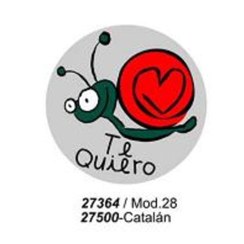 ETIQUETAS FELICIDADES ARGU METALIZADAS CARACOL CORAZON 250U. MOD 28 ^