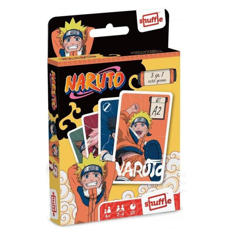 JUEGO CARTAS FOURNIER CARTAMUNDI NARUTO QUINTO PANEL 3 JUEGOS EN 1 10037630