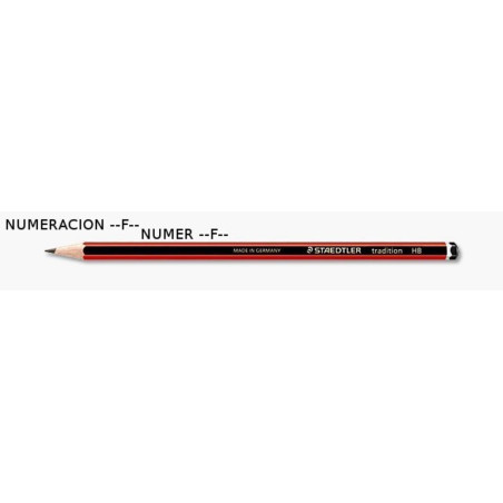LAPIZ STAEDTLER TRADITION NORIS 110 F DOCENA ^