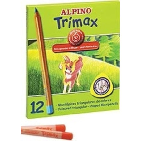 LAPIZ ALPINO 113 TRIMAX 12 COLORES GRUESO AL000113