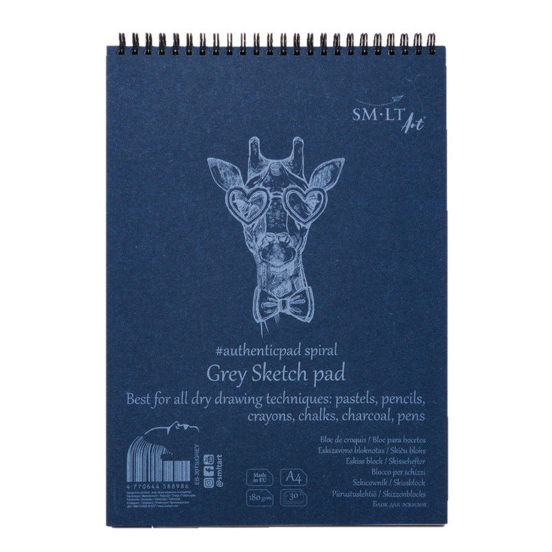 BLOC DIBUJO ESBOZO GRIS TECNICAS SECAS A-5 20H 180G 5EB-30TS/GREY PRECISION