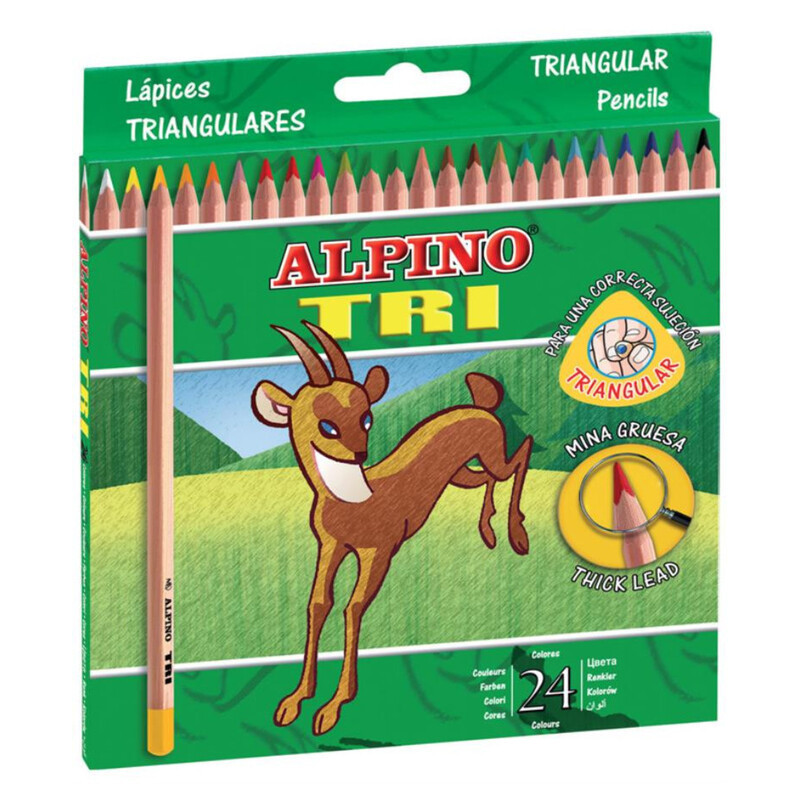LAPIZ ALPINO 129 TRI 24 COLORES FINO
