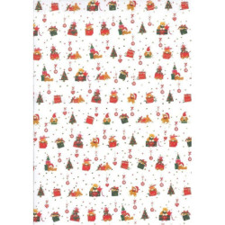 PAPEL REGALO 50*70 ARGU TURNOWSKY NAVIDAD OSITOS REGALOS PTE 10H 38762 ^