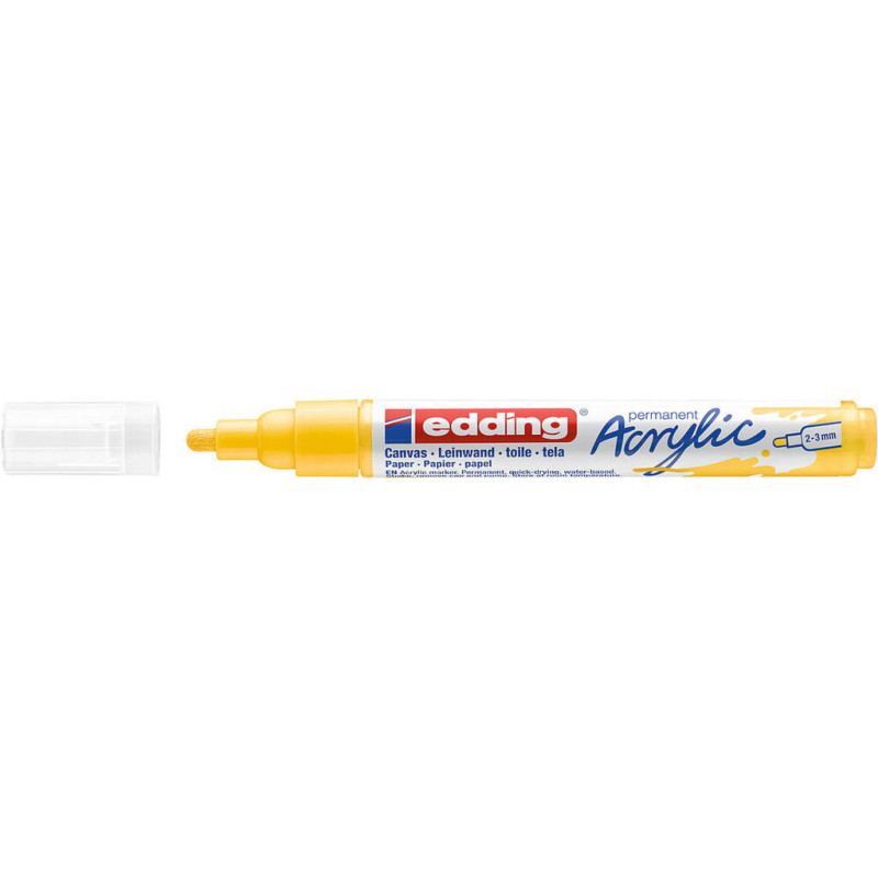 MARCADOR EDDING N.º 5100 ACRILICO 2-3 MM AMARILLO TRAFICO COLOR 905 UNIDAD