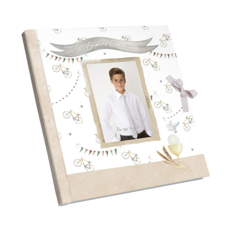 LIBRO COMUNION ARGU IMITACION C/MARCO NIÑO BICICLETAS 48714
