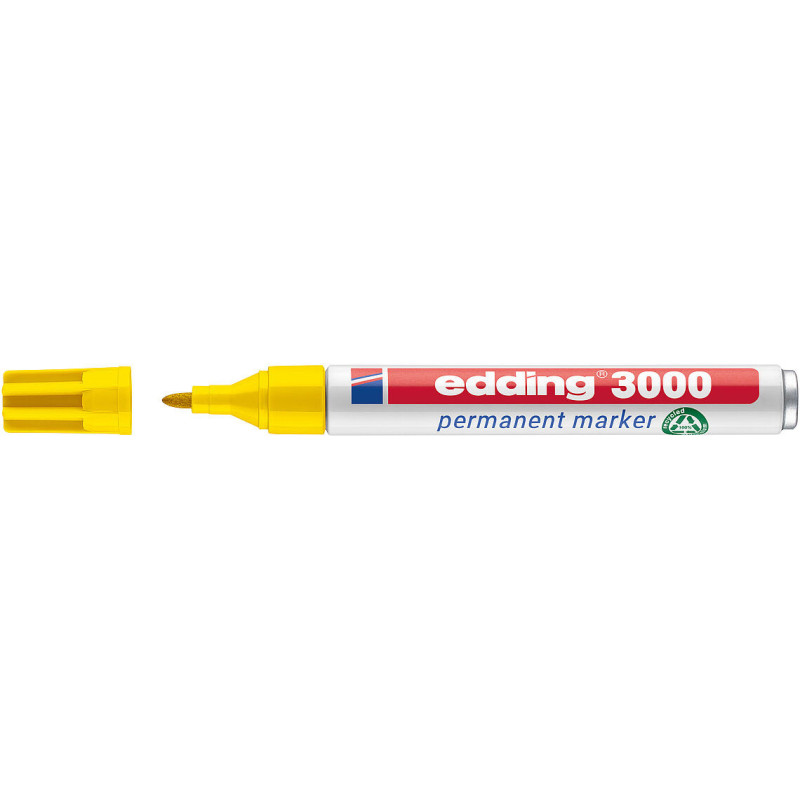 MARCD. PERMANENTE EDDING 3000 AMARILLO PTA.CONICA 1,5-3MM
