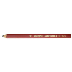 LAPIZ ALPINO CARPINTERO BARNIZADO ROJO C/24U