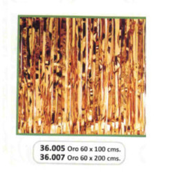 CASCADA METAL ORO 1*2M 36007 ^