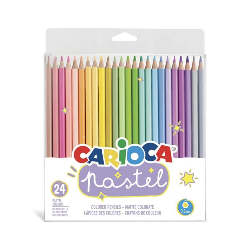 LAPIZ CARIOCA PASTEL MADERA 24 COLORES 43310