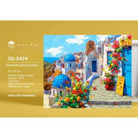 PINTAR POR NUMEROS SANTORINI SPRING WIEWS ALEX BOG SG-3424