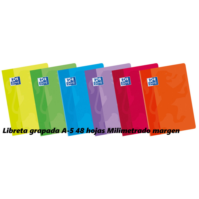 LIBRETA ENRI OXFORD SCHOOL A-5 48H MILIMETRADO 100105711
