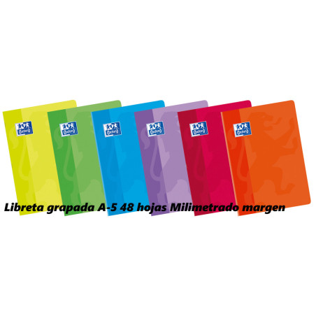 LIBRETA ENRI OXFORD SCHOOL A-5 48H MILIMETRADO 100105711