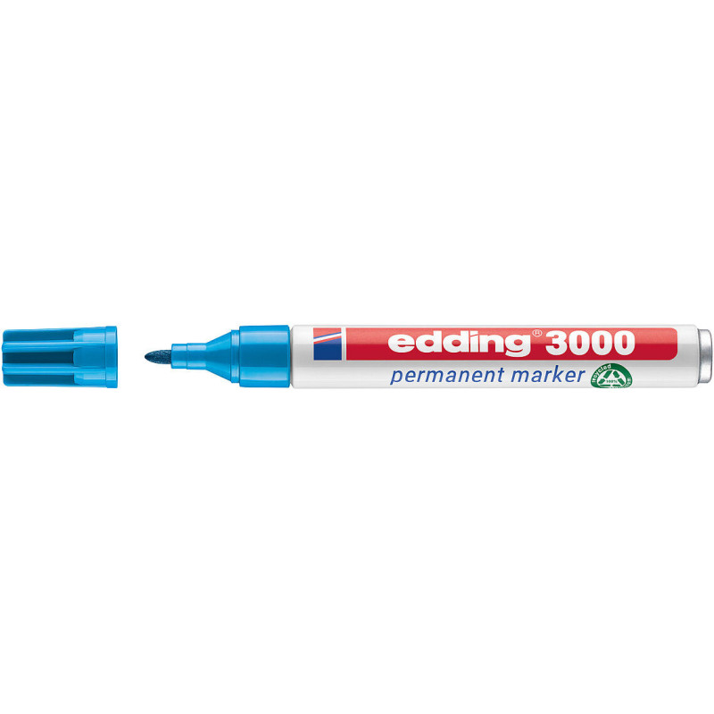 MARCD. PERMANENTE EDDING 3000 AZUL CLARO PTA.CONICA 1,5-3MM