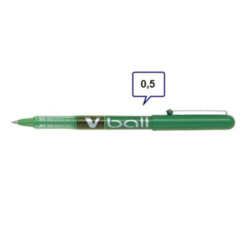 ROTULADOR PILOT V-BALL 0,5 PUNTA CONICA VERDE C/12U