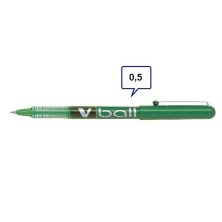 ROTULADOR PILOT V-BALL 0,5 PUNTA CONICA VERDE C/12U