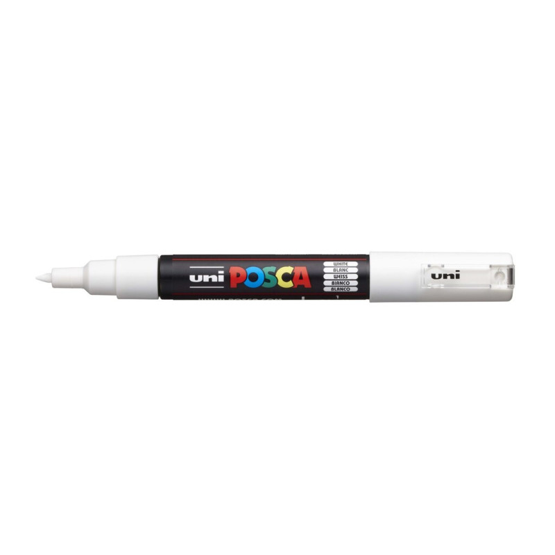 MARCADOR UNI-BALL POSCA PC-1M. PUNTA FINA 0,7MM BLANCO -1-