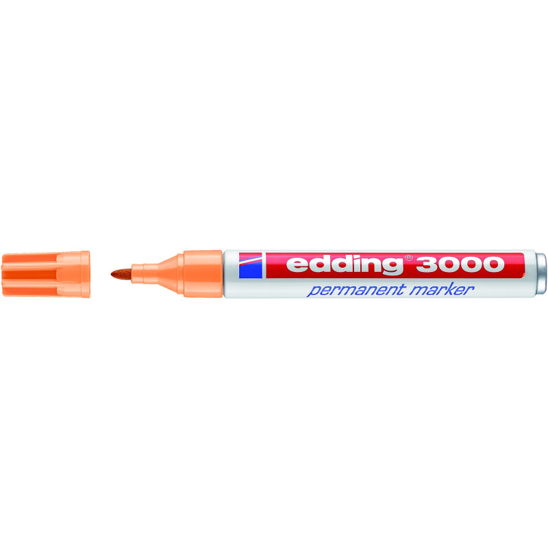 MARCD. PERMANENTE EDDING 3000 NARANJA CLARO PTA.CONICA 1,5-3MM
