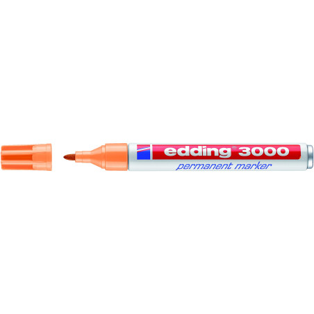 MARCD. PERMANENTE EDDING 3000 NARANJA CLARO PTA.CONICA 1,5-3MM