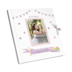 LIBRO COMUNION ARGU IMITACION C/MARCO NIÑA LUCES 48715