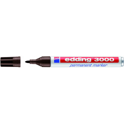 MARCD. PERMANENTE EDDING 3000 MARRON OCSURO PTA.CONICA 1,5-3MM
