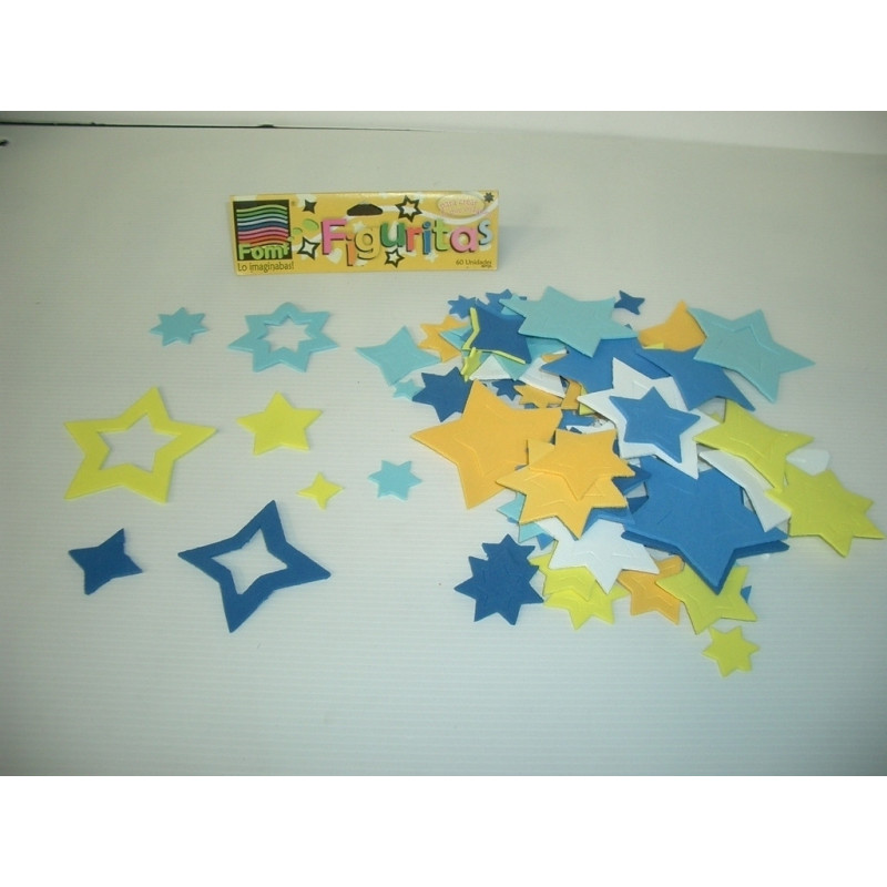 FIGURAS EVA 2MM ESTRELLAS SURTIDAS F6155-099 ^