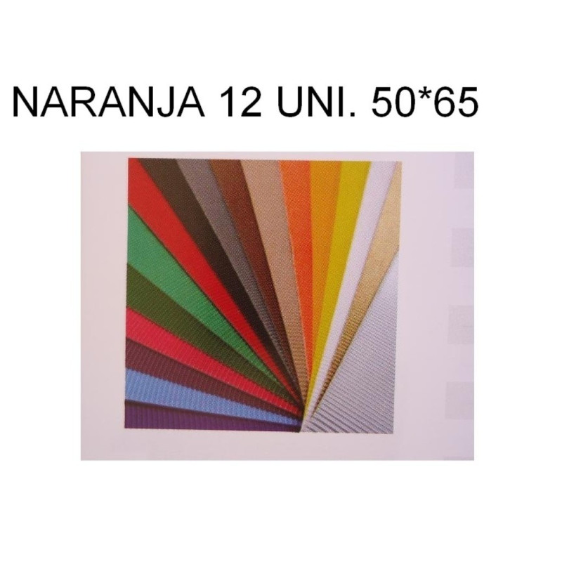 CARTON ONDULADO NARANJA 50*65 PTE 12H ^