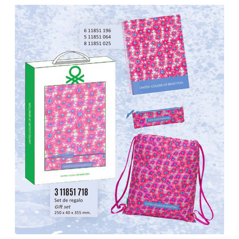 SET REGALO BENETTON "FIORI" 36*25 311851718 SAFTA18