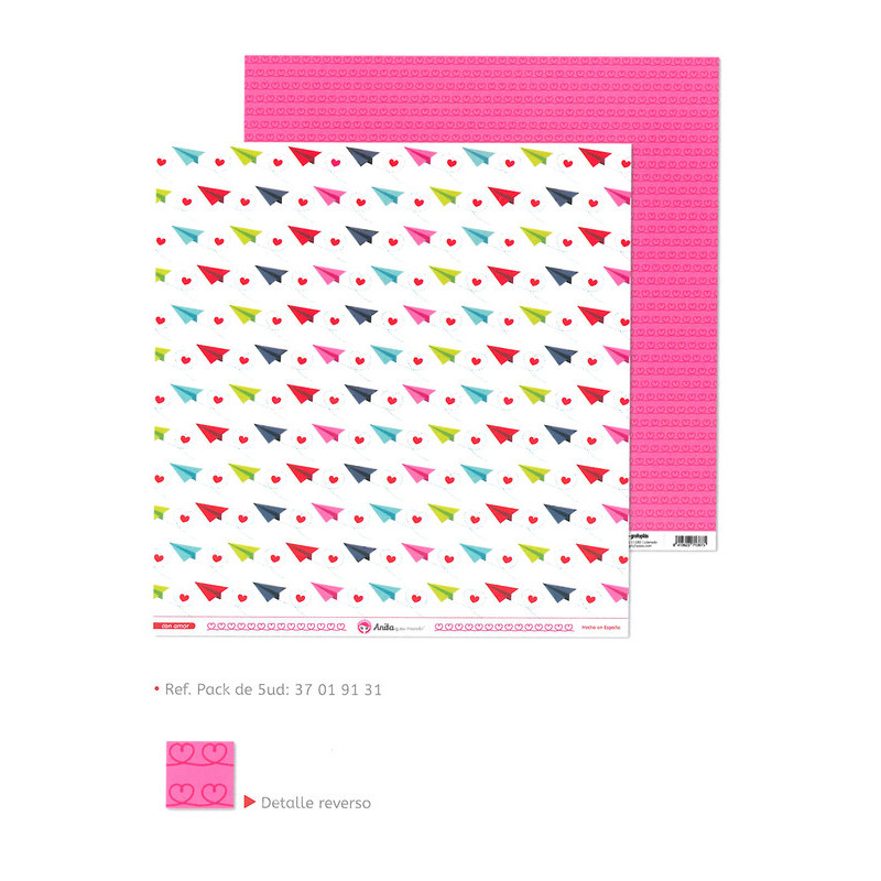 CARTULINA GRAFOPLAS ANITA SCRAP 180G DOBLE CARA CON AMOR 37019131