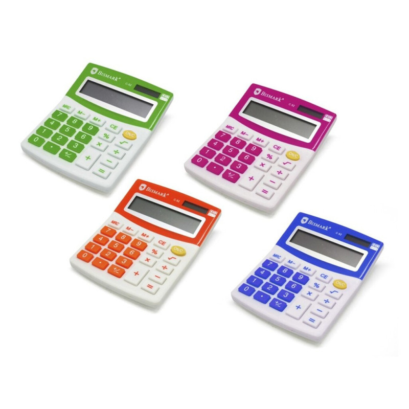 CALCULADORA BISMARK SOBREMESA 8 DIGITOS COLORES SOLAR POESSA 324111