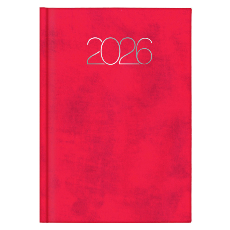D07-DIETARIO BASE ITAL26 2026 PREMIUM ROJO-808 D/P 14’5X20’5 CM 0D0758808