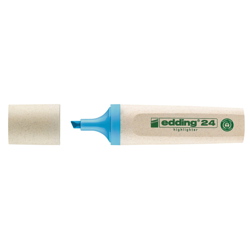 MARCADOR FLUORESCENTE ECOLINE 24 AZUL FABER CASTELL