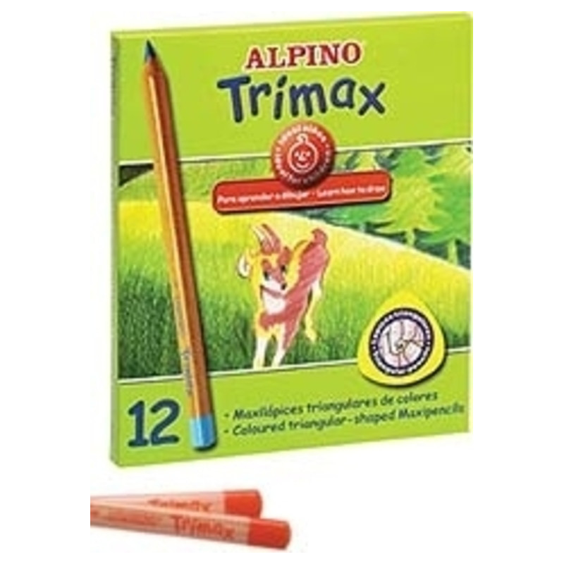 LAPIZ ALPINO 113 TRIMAX 12 COLORES GRUESO AL000113