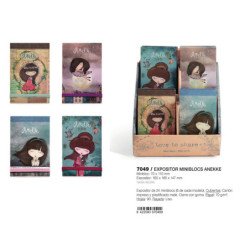 EXPOSITOR CARTON 24 MINIBLOCS DE 90 HOJAS LISAS ANEKKE MR18 GIFTS2 7049