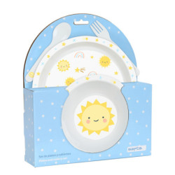 SET DE PLATOS Y CUBIERTOS PREESCOLAR "SOLETE" SAFTA22 VAC 342291933