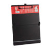 CARPETA PINZA A4 APLI PLEGABLE PLASTICO ABS NEGRO C/SOPORTE PARA BOLIGRAFO 19645 UNIDAD