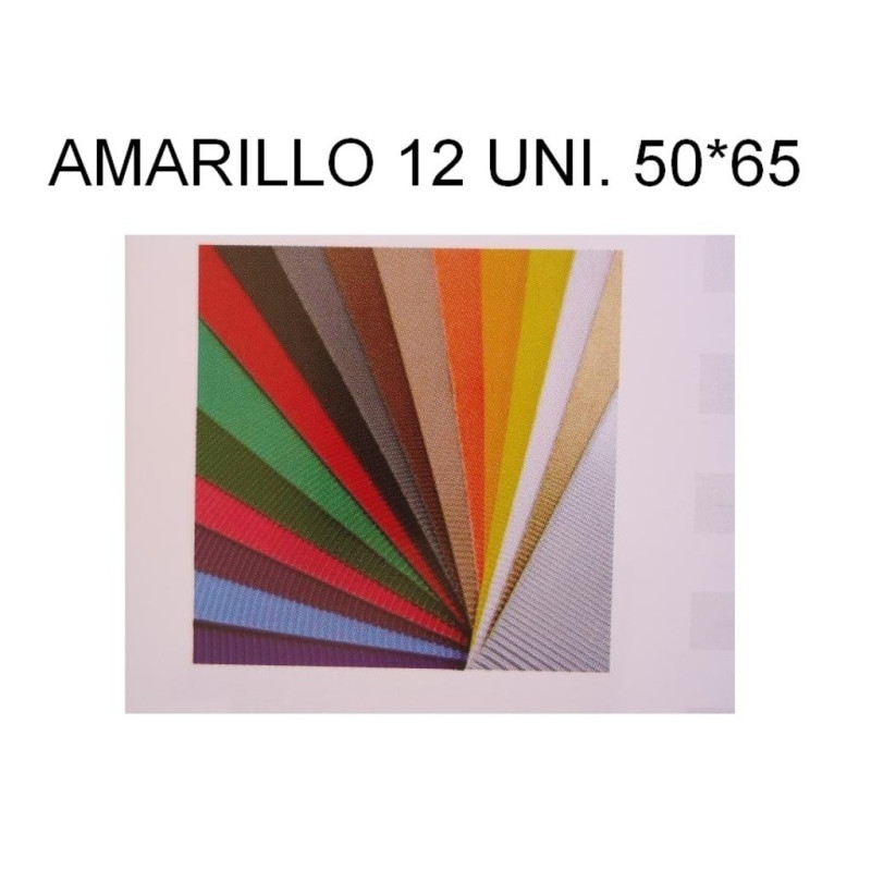 CARTON ONDULADO AMARILLO 50*65 PTE 12H ^