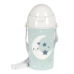 BOTELLA 500ML APERTURA AUTOM. CON PAJITA PREESCOLAR "LUNA" SAFTA22 VAC 342293899