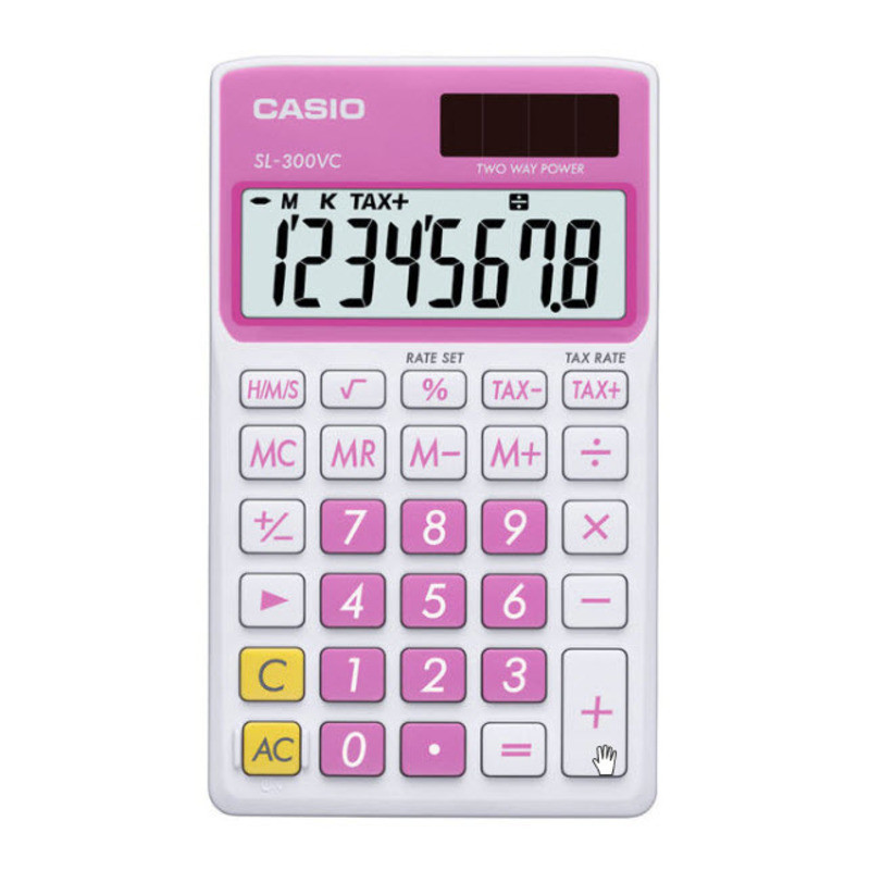 CALCULADORA CASIO SL 300VC BE 8 DIGITOS ROSA DULCE ^