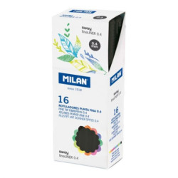 ROTULADOR MILAN PUNTA EXTRAFINA 0,4MM SWAY CAJA 16U COLOR NEGRO 0610041680
