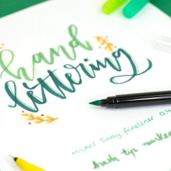 ROTULADOR MILAN PUNTA PINCEL CAJA CARTON 10 COLORES 612610 UNIDAD