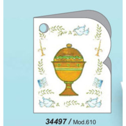 TARJETA REGALO ARGU COMUNION TROQUELADA P/100U 34497 MOD 610 ^